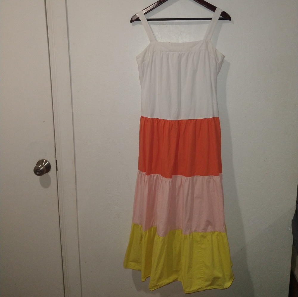ENGLISH FACTORY Tiered Colorblock Maxi Dress - Picture 9 of 13